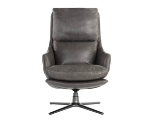 Cardona Swivel Lounge Chair - Gunmetal