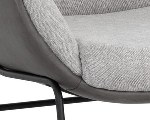 Lucier Lounge Chair - Color: Belfast Heather Grey 41 / Bravo Ash