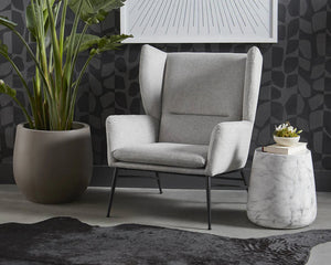 Kasen Lounge Chair - Color: Belfast Heather Grey 41