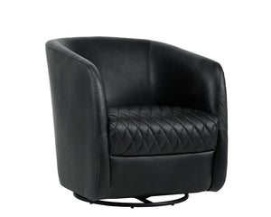 DAX SWIVEL CLUB CHAIR - COAL BLACK - Occasional Chairs