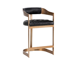 BEAUMONT COUNTER STOOL - ANTIQUE BRASS - NOBILITY BLACK - 