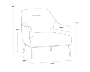 Cameron Lounge Chair - Nono Shitake