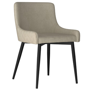 Bianca Side Chair set of 2 in Beige with Black Leg Price 