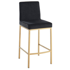 DIEGO-26 COUNTER STOOL-BLACK/GOLD LEG Price shown for each -