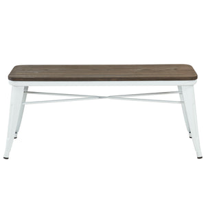 MODUS-BACKLESS BENCH-WHITE - ACCENT SEATING